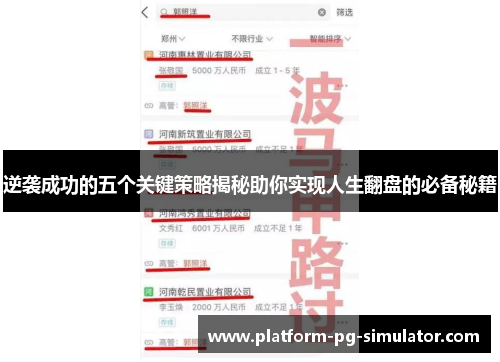 逆袭成功的五个关键策略揭秘助你实现人生翻盘的必备秘籍